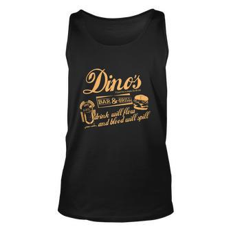 Dinos Bar & Grill Classic Rock Copy Tshirt Unisex Tank Top - Monsterry CA