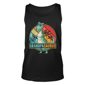 Dinosaur Grandpa Saurus Family Matching Grandpasaurus Unisex Tank Top - Thegiftio UK