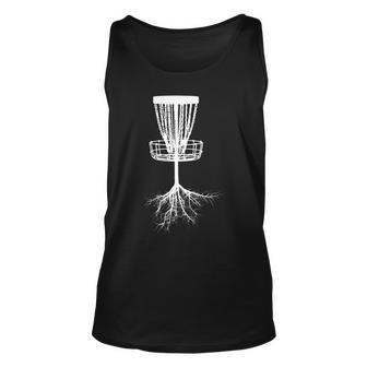 Disk Golf Tree Roots Funny Sports Tshirt Unisex Tank Top - Monsterry DE