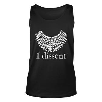 Dissent Shirt I Dissent Collar Rbg For Womens Right I Dissent Unisex Tank Top - Monsterry