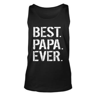 Distressed Best Papa Ever Fathers Day Tshirt Unisex Tank Top - Monsterry DE