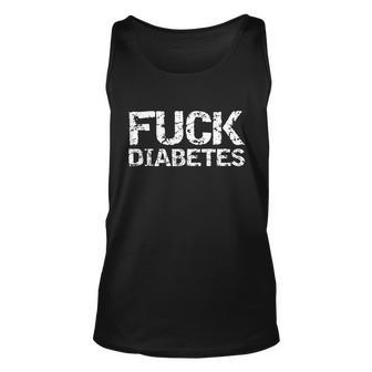 Distressed Fuck Type 1 Diabetes Gift For Men Fuck Diabetes Funny Gift Graphic Design Printed Casual Daily Basic Unisex Tank Top - Thegiftio UK