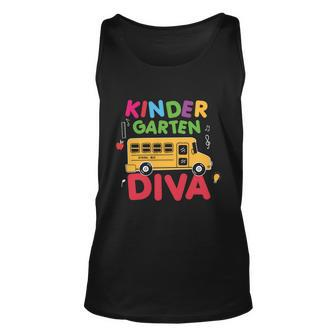 Diva Girls Kindergarten Back To School First Day Of School Unisex Tank Top - Monsterry