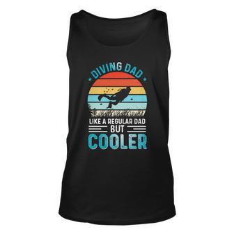 Diving Dad Like A Regular Dad But Cooler Fathers Day Graphic Design Printed Casual Daily Basic Unisex Tank Top - Thegiftio UK