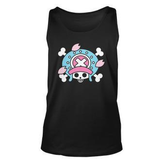 Doctor Reindeer Chop Cotton Candy Pirate Flag Jolly Roger Unisex Tank Top | Mazezy