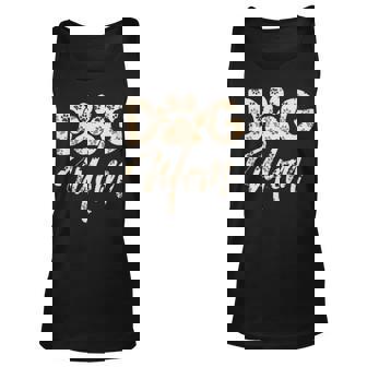 Dog Mom Cute Letter Print Pet Lover Funny Dog Paw Unisex Tank Top - Thegiftio UK