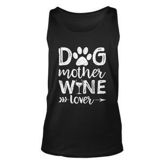 Dog Mother Wine Lover Great Gift Dog Mom Wine Mothers Day Graphic Design Printed Casual Daily Basic Unisex Tank Top - Thegiftio UK