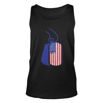 Dog Tag American Flag 4Th Of July Independence Day Patriotic Unisex Tank Top - Monsterry AU