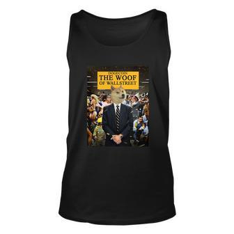 Doge The Woof Of Wall Street Dogecoin Tshirt Unisex Tank Top - Monsterry