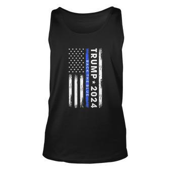 Donald Trump 2024 Back The Blue Unisex Tank Top - Monsterry