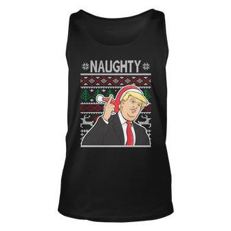 Donald Trump Naughty Ugly Christmas Unisex Tank Top - Monsterry