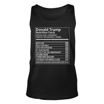 Donald Trump Nutrition Facts Tshirt Unisex Tank Top - Monsterry CA