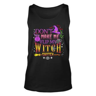 Dont Make Me Flip My Witch Switch Halloween Men Women Tank Top Graphic Print Unisex - Thegiftio UK