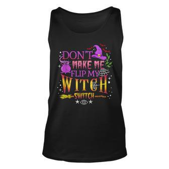 Dont Make Me Flip My Witch Switch Halloween Vintage Unisex Tank Top - Seseable