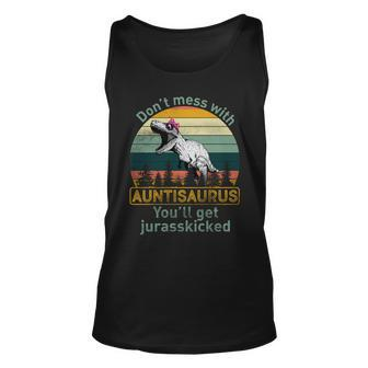 Dont Mess With Auntisaurus Tshirt Unisex Tank Top - Monsterry DE
