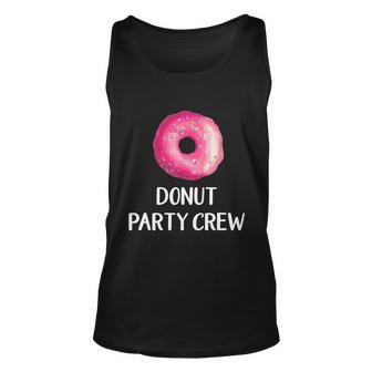 Donut Party Crew Funny Gift Donut Birthday Party Favors Unisex Tank Top - Monsterry