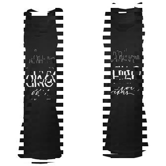 Downtown Chicago Illinois City Skyline Calligraphy Gift Graphic Design Printed Casual Daily Basic Unisex Tank Top - Thegiftio