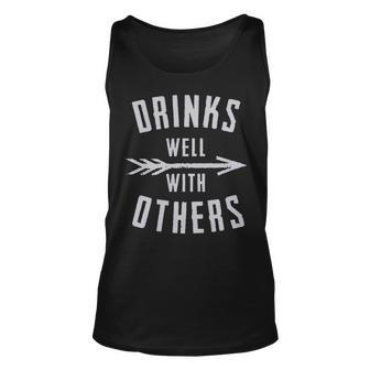 Drinks Well With Others V2 Unisex Tank Top - Seseable