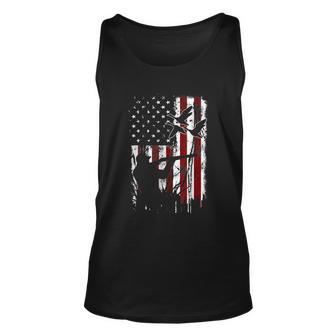 Duck Hunting Vintage American Usa Flag 4Th Of July Hunter Unisex Tank Top - Monsterry UK