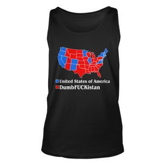 Dumbfuckistan Vs United States Of America Election Map Democrats Unisex Tank Top - Monsterry AU