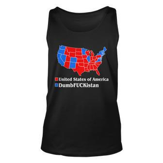 Dumbfuckistan Vs United States Of America Election Map Republicans Tshirt Unisex Tank Top - Monsterry CA