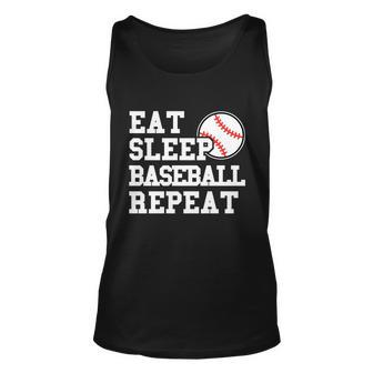 Eat Sleep Baseball Repeat Meaningful Gift Unisex Tank Top - Monsterry UK