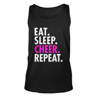 Eat Sleep Cheer Repeat Cheerleading Girls Women Gift Cute Great Gift Unisex Tank Top - Monsterry