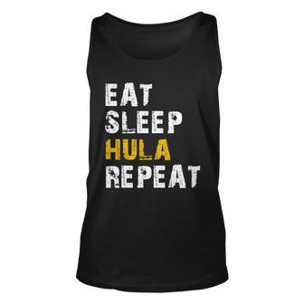 Eat Sleep Hula Hoop Repeat Unisex Tank Top - Monsterry