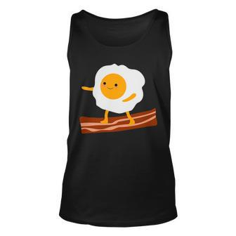 Egg Surfing On Bacon Unisex Tank Top - Monsterry