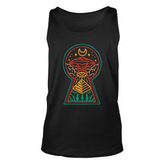 Egyptian Ufo Abduction Tshirt Unisex Tank Top - Monsterry