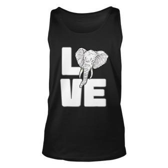 Elephant Love Gifts Cute Elephant Graphic Save Animal Lover Unisex Tank Top - Monsterry AU