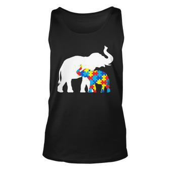 Elephant Puzzle Autism Parents Tshirt Unisex Tank Top - Monsterry AU