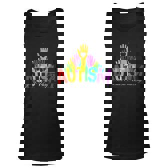 Embrace The Amazing Autism Hands Unisex Tank Top - Thegiftio UK