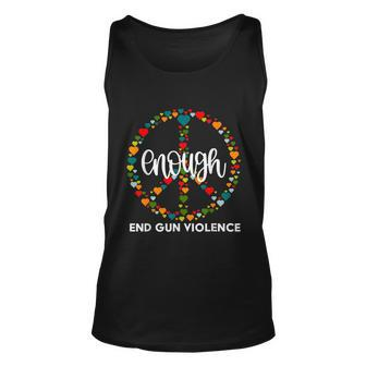 Enough End Gun Violence | Wear Orange Peace Sign Tshirt Unisex Tank Top - Monsterry DE