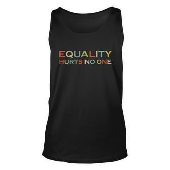 Equality Hurts No One Lgbt Cute Gift Unisex Tank Top - Monsterry