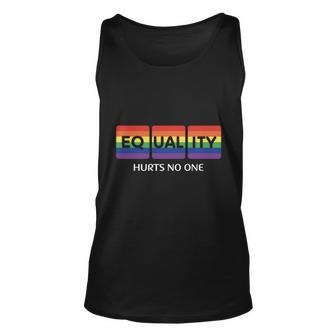 Equality Hurts No One Lgbt Pride Month V2 Unisex Tank Top - Monsterry