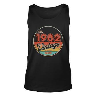 Est 1982 Vintage All Original Parts 40Th Birthday Emblem Unisex Tank Top - Monsterry AU