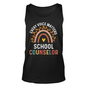 Every Voice Matters School Counselor Counseling V2 Unisex Tank Top - Seseable