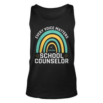 Every Voice Matters School Counselor Counseling V3 Unisex Tank Top - Seseable
