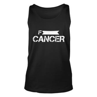 F Cancer Simple Logo V2 Unisex Tank Top - Monsterry