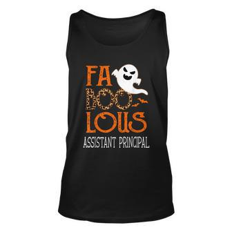 Faboolous Assistant Principal On Halloween Party Funny Ghost Unisex Tank Top - Thegiftio UK