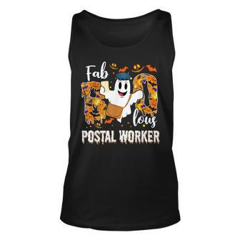 Faboolous Postal Worker Boo Ghost Funny Halloween Costume Men Women Tank Top Graphic Print Unisex - Thegiftio UK
