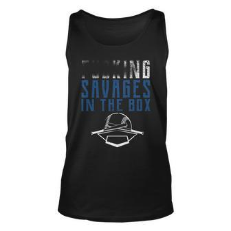 Faded Fn Savages In The Box Baseball Unisex Tank Top - Monsterry CA