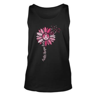 Faith Hope Love Pink Ribbon Breast Caner Unisex Tank Top - Monsterry CA