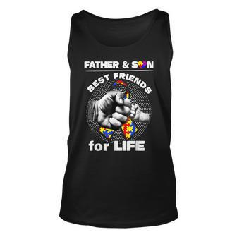 Father And Son Best Friends For Life Ribbon Autism Awareness Men Women Tank Top Graphic Print Unisex - Thegiftio UK
