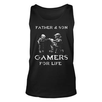 Father And Son - Gamers Unisex Tank Top - Seseable
