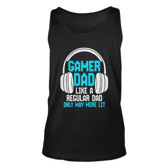Fathers Day Funny Gamer Dad Unisex Tank Top - Monsterry