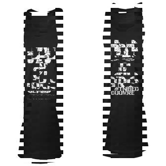 Fathers Day Gift From Daughters Dad Of Girls Outnumbered Men Women Tank Top Graphic Print Unisex - Thegiftio