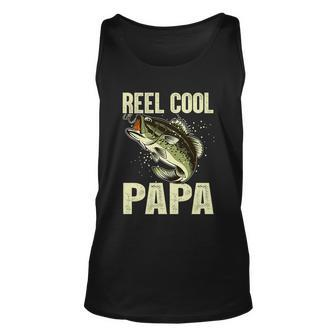 Fathers Day Gift Reel Cool Papa Fishing Fathers Dad Daddy Cute Gift Unisex Tank Top - Thegiftio UK