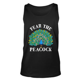 Fear The Peacock Zookeeper Ornithologist Bird Lover Tshirt Unisex Tank Top - Monsterry UK